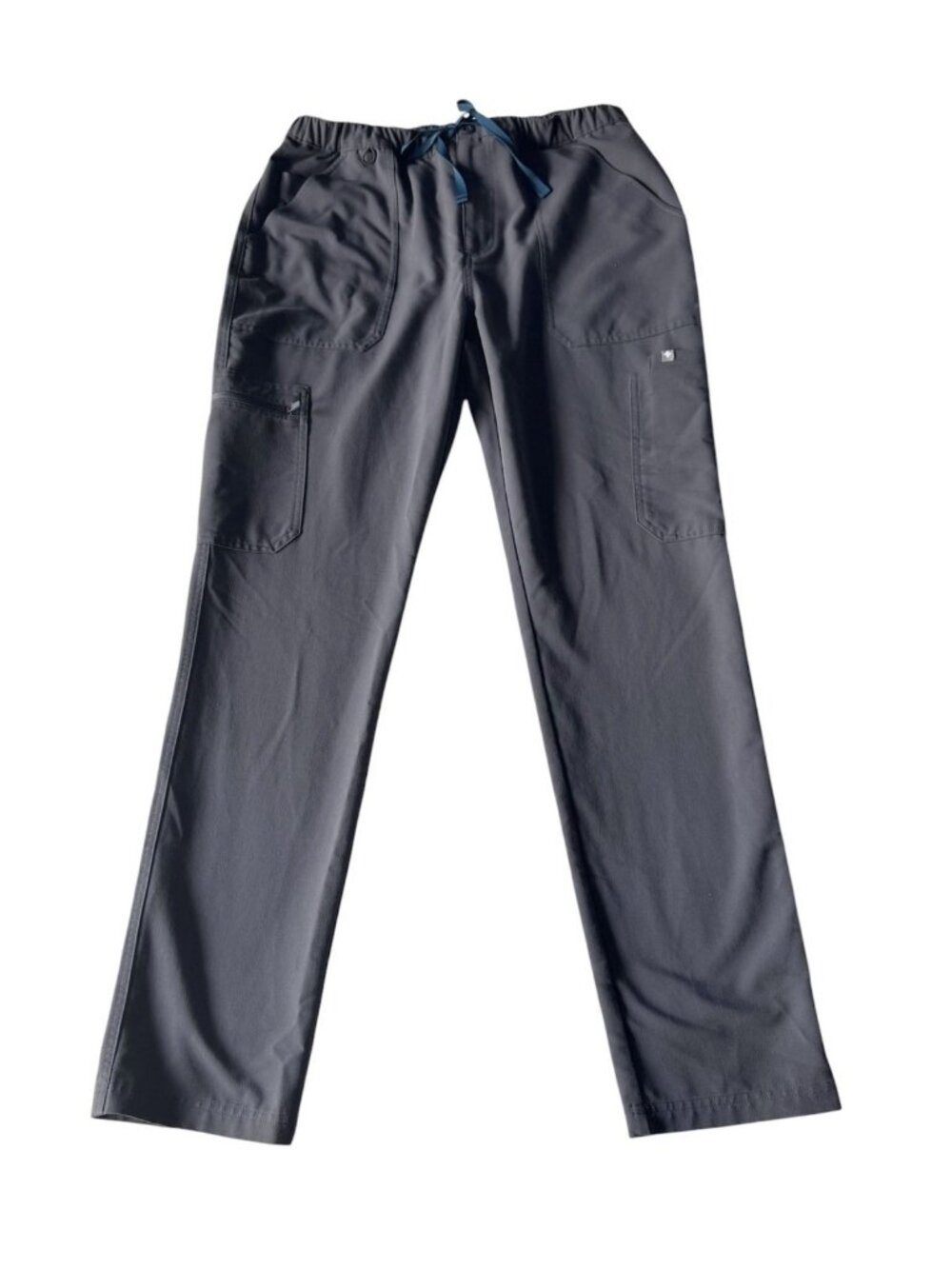 FIGS Men's Sz L Zip Fly Cargo Scrub Pants in Charcoal Gray